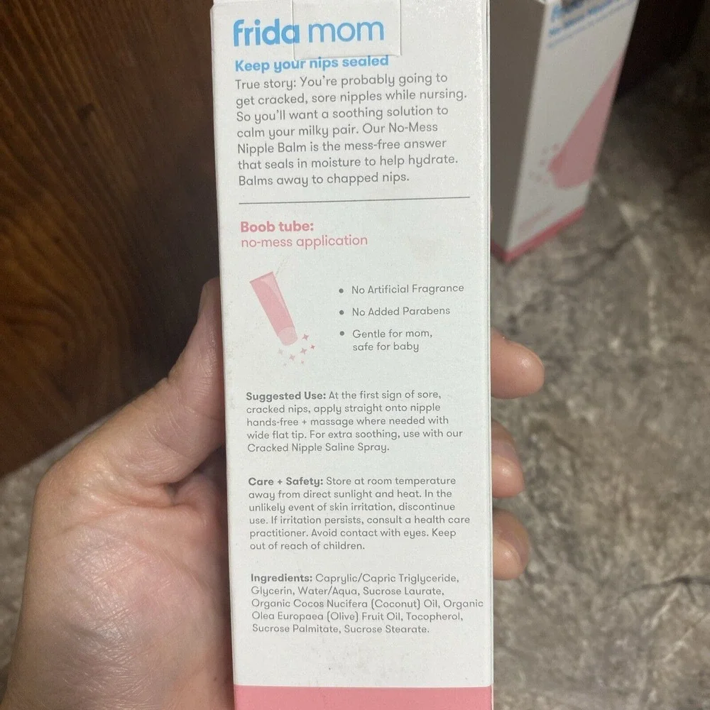 2 Frida Mom‎ No-Mess Nipple Balm Hydrating Salve for Sore, Broken Nips - New